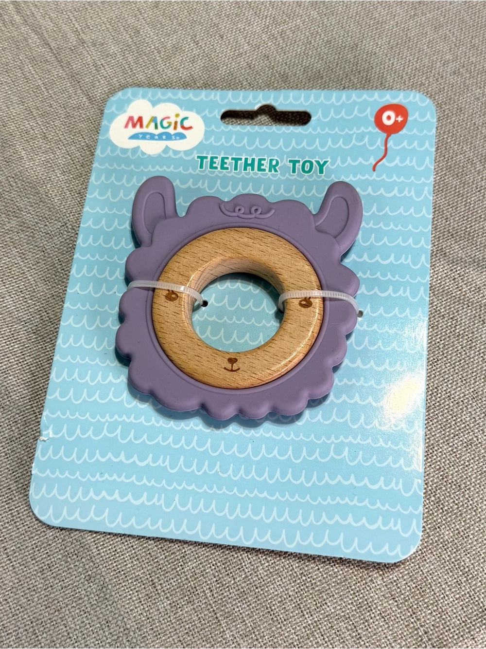 Magic Years 3" Llama Wood and Silicone Teether
